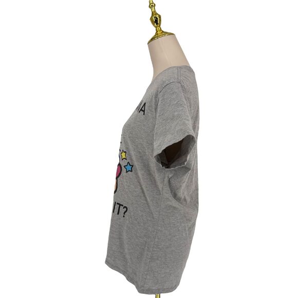 Sanrio Hello Kitty Short Sleeve Top Size XL Do You Wanna Taco 'Bout It? Gray EUC - Picture 6 of 9